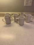 Oneida Espree 1880 Hospitality White Ceramic Cups Green Stamp A-11, Set Of 6. Fixed Price $6.99.