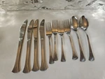 The Cellar Stainless Japan "CLF17" Knives Forks Spoons Ribbed Fan End Rebacraft. Fixed Price $9.99.