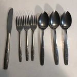Japan Vintage Stainless Flatware CIF23 Floral Handle Lot 7 Pieces. Fixed Price $19.95.