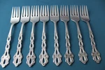 Oneida Chandelier Salad Forks (set Of 8) Community Stainless 6 7/8". Fixed Price $61.19.