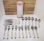 Winterberry Pfaltzgraff Flatware 20PCS Stainless Spoon Knife Fork 4 Place Settin. Fixed Price $44.99.