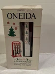 Oneida Holiday Colormates 24-PIECE Flatware Set W/ Tote Caddy Christmas Japan. Fixed Price $29.99.