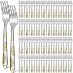 100 Pieces Stainless Steel Dinner Forks Set Bulk 7.1 Inch Metal Gold. Fixed Price $35.59.