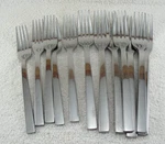 Chef's Table Dinner & Salad Fork Lot Of 12 Oneida Glossy Stainless Flatware. Fixed Price $29.95.