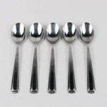 Set Of 5 Fiesta Stainless Steel Soup Spoons. Fixed Price $9.00.
