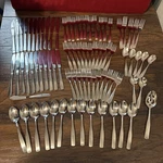 Lot Of 82 Piece Cambridge Madison Satin Stainless Steel Flatware 11-19. Fixed Price $80.00.