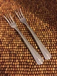 Royal Household Stainless RHH9 Ridges Scalloped 2 Cocktail Forks 5 7/8. Fixed Price $22.49.