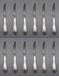 Reed & Barton Stainless Berkshire Matte - Steak Knives Set Of Twelve New. Fixed Price $59.99.