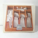 Mikasa Zena Flatware Set 40PC Service For 8 Stainless Lot. Fixed Price $279.99.