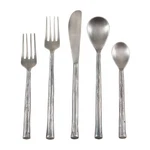 Saro Lifestyle SP138.S Textured Design Stainless Steel Flatware - Set Of 5, Silv. Fixed Price $65.99.
