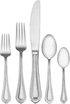 Mikasa Regent Bead 65-PIECE Silverware Set, 18/10 Stainless Steel Flatware Se.... Fixed Price $128.00.