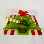 Mud Pie Ceramic Dip Bowl & Spread Knife Christmas Tree Stripes Server New. Fixed Price $30.00.