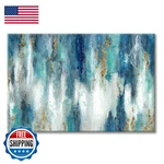 Utop-art Blue And Gold Wall Decor Set Abstract Canvas Colorful. Fixed Price $170.88.