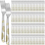 100 Pieces Stainless Steel Dinner Forks Set Bulk 7.1 Inch Metal Gold. Fixed Price $32.27.