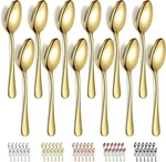 Evanda Dinner Spoons 12 Pieces, Titanium Plating 3.GOLD,. Fixed Price $24.18.
