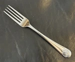 Kirk Stieff Williamsburg Royal Shell Stainless Salad Fork 7-1/4". Fixed Price $44.99.