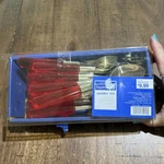 Rare Vtg Target Home Flatware Set Sleddin Hill Red Handles 24 PCS-2 Box 1. Fixed Price $38.00.