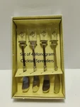 New Mango Moon Monogram Initial "p" Cocktail Spreaders Set Of 4 Glass And Metal. Fixed Price $12.99.