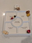 Mud Pie Charcuterie Serving Platter Sectioned Server W/ 3D Food Icons. Fixed Price $48.00.
