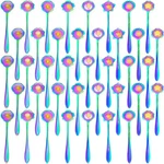 Eboot 40X Rainbow Flower Teaspoons Stainless Steel Party Mini Cute. Fixed Price $43.66.