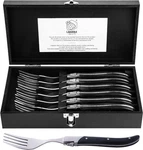 Laguiole Style De Vie Forks, Luxury Line, 6 Pieces, Ebony Wood, Giftbox. Fixed Price $127.68.