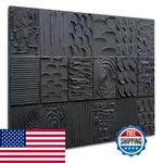 Zoinart Pure Black Textured Wall 48X24 Inches Modern Abstract Oil Paintings. Fixed Price $189.64.