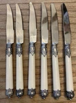 Vtg Set Of 6 Home Essentials Renaissance Bone Dinner Knives 9 Serrated. Fixed Price $27.08.