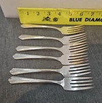 6 Piece Oneida Ltd Wm Rogers A1 Plus Croydon Mary Lee Silverplated Salad Forks. Fixed Price $15.00.