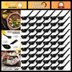 100 Pcs Large Asian Soup Spoons - Reusable Ramen, Noodle, Pho & Wonton. Fixed Price $40.99.