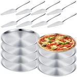 12 Inch Pizza Oven Pan Server Set Stainless Steel Baking Trays Spatula 16 Pcs. Fixed Price $56.17.