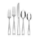 Oneida Silverware Set For 12, Moda 65-PIECE Fine Flatware With Serving Ut.... Fixed Price $260.64.