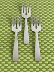 Oneida Satin Accent Stainless 3 Salad Forks Deluxe Usa Frosted Handle Flatware. Fixed Price $26.27.