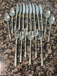 18 Pc Set Wallace Golden Corsica Stainless Weave Design Flatware. Fixed Price $32.00.