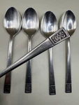 Lot Of 4, Utica UTI34 Stainless Black Accent, Korea, 6 1/8. Fixed Price $18.50.