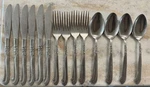 Vtg ACF1 Stainless By Acsons Japan, Glossy, Large Scroll Hdl 14PC Set. Fixed Price $19.99.